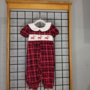 Plaid Santa Kids Bodysuit